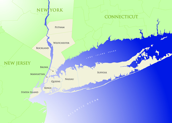 NYMTC Region Map