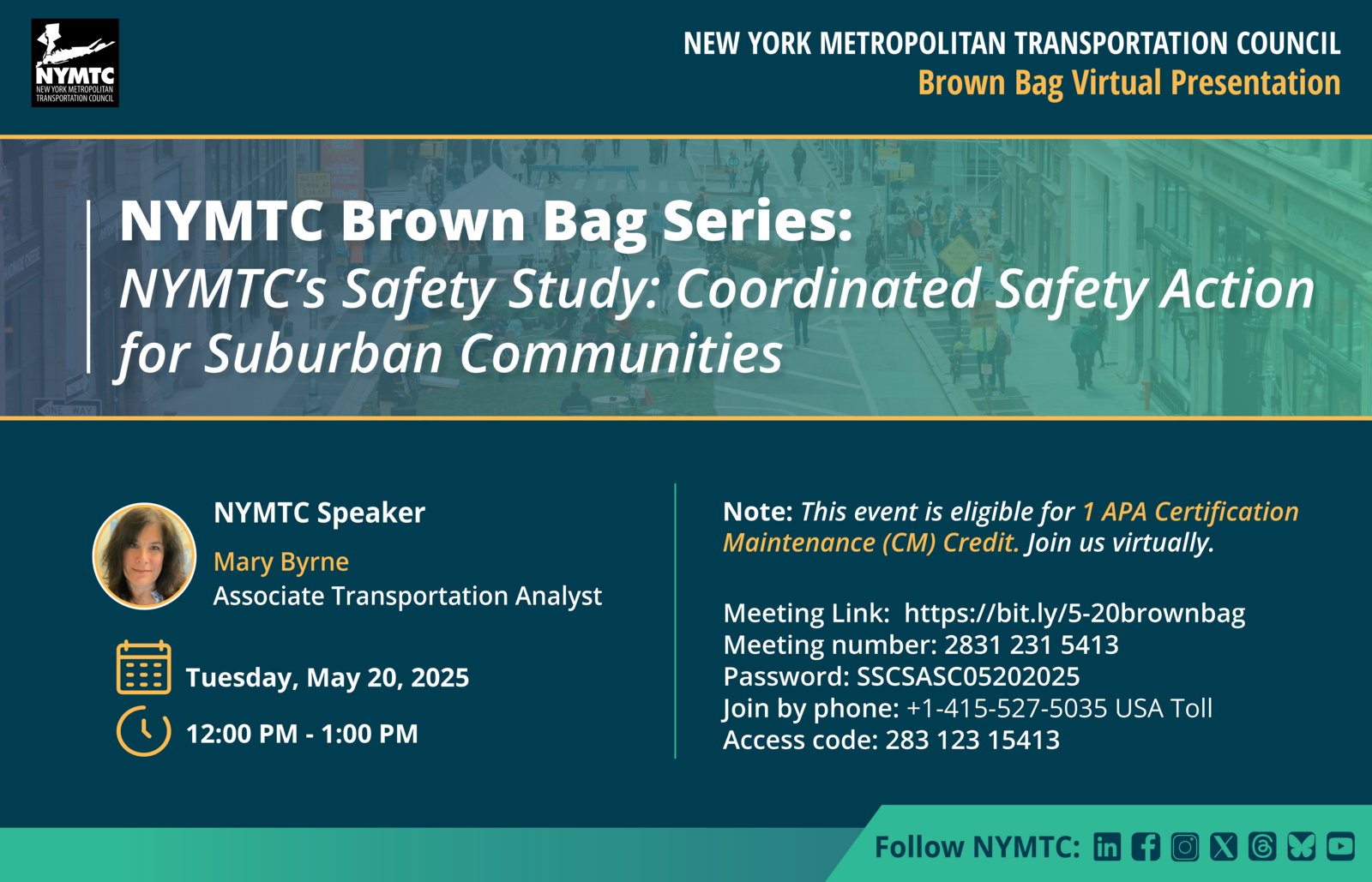 NYMTC’s Safety Study – Coordinated Safety Action for Suburban Communities