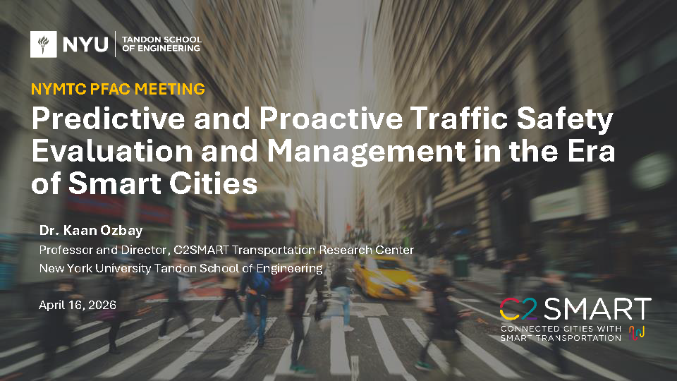 NYMTC PFAC Predictive and Pro active Traffic Safety v Page