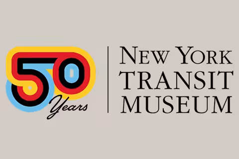 New York Transit Museum 50 Years logo