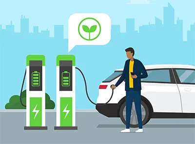Electric vehicles save money and reduce air pollution